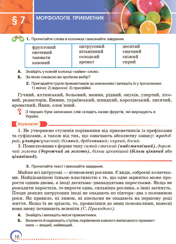 Підручник Українська мова 7 клас Авраменко