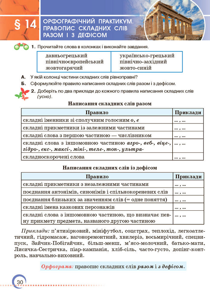 Підручник Українська мова 7 клас Авраменко