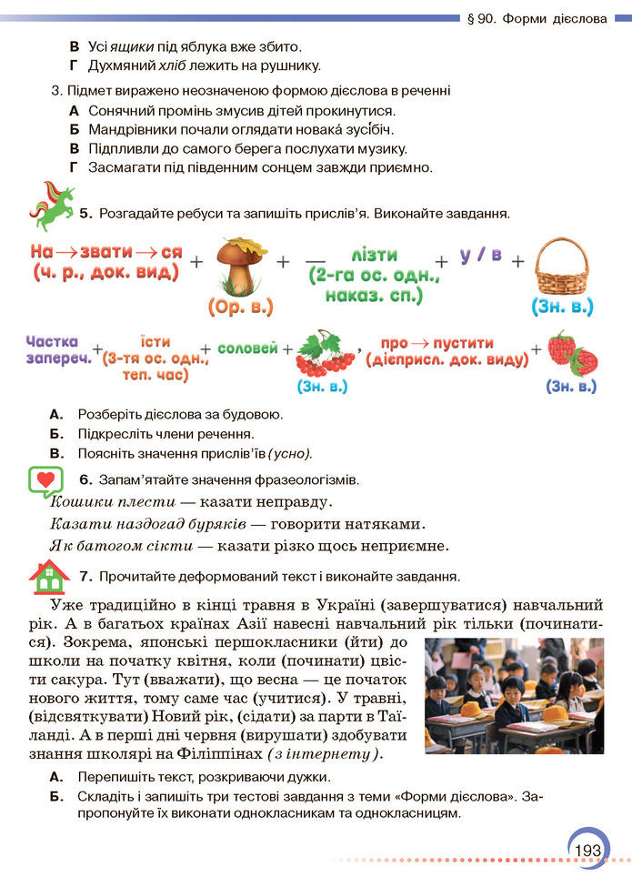 Підручник Українська мова 7 клас Авраменко