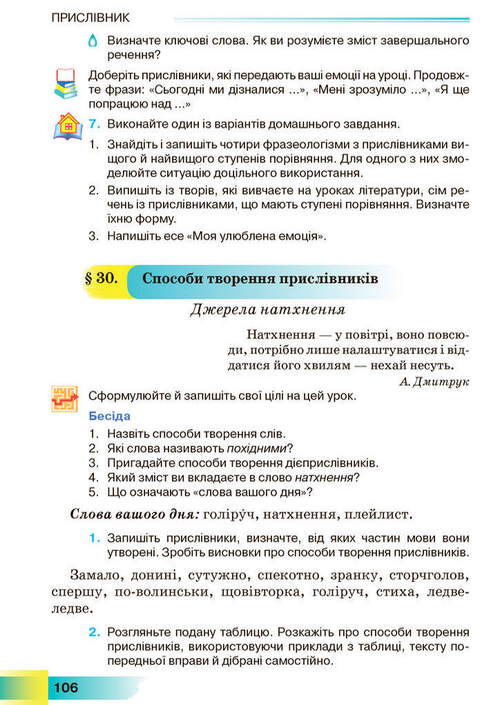 Підручник Українська мова 7 клас Голуб (2024)