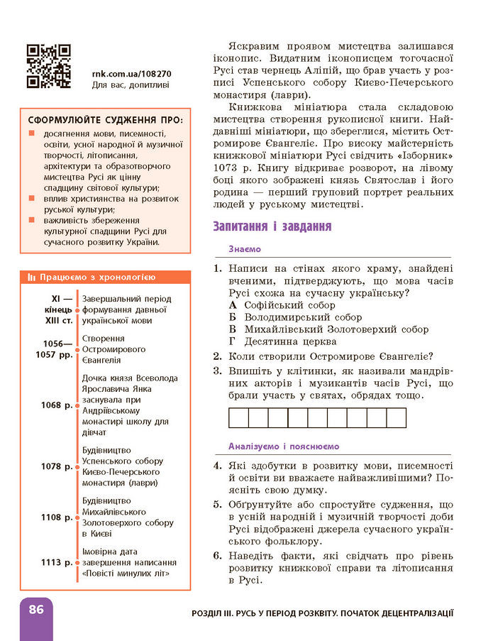 Підручник Історія України 7 клас Галімов