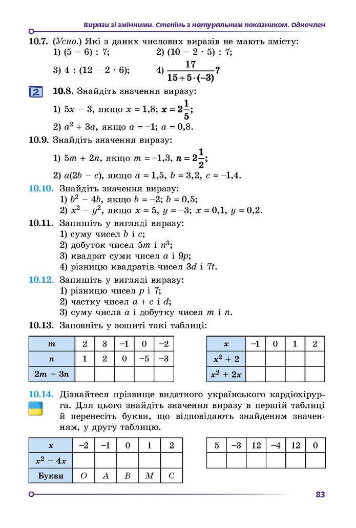 Підручник Математика 7 клас Істер (1 ЧАСТИНА)