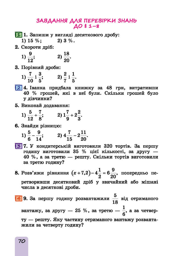 Підручник Математика 6 клас Істер (І частина)