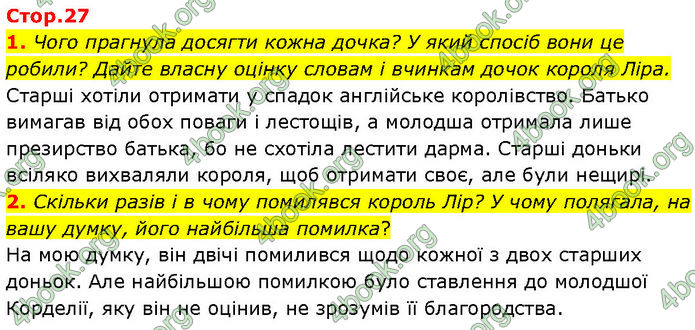 ГДЗ Зарубіжна література 7 клас Ніколенко