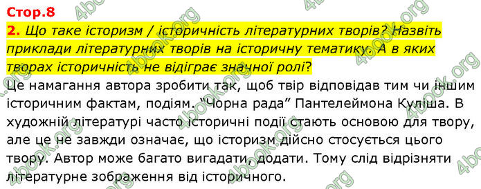 ГДЗ Зарубіжна література 7 клас Волощук