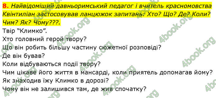 ГДЗ Зарубіжна література 7 клас Волощук