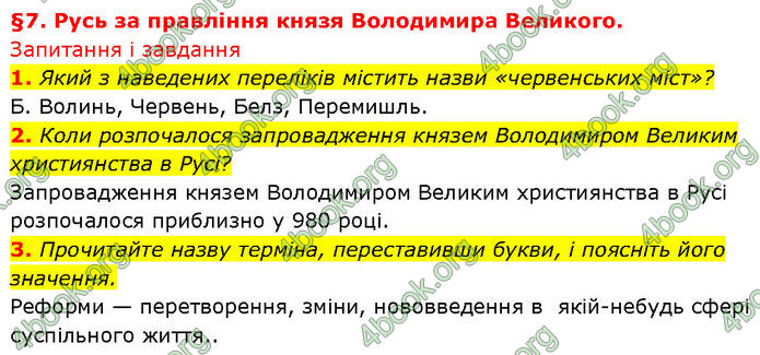 ГДЗ Історія України 7 клас Галімов