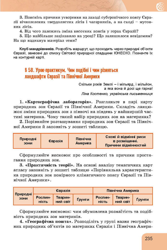 Підручник Географія 7 клас Гільберг (2024)