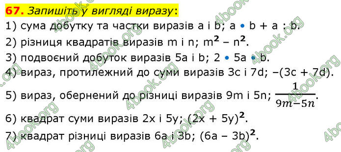 ГДЗ Алгебра 7 клас Тарасенкова (2024)