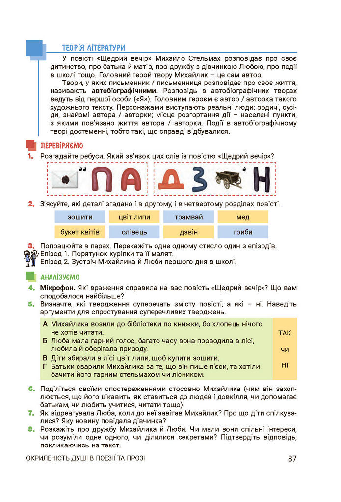 Підручник Українська література 7 клас Заболотний