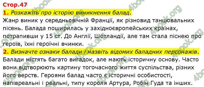 ГДЗ Зарубіжна література 7 клас Волощук