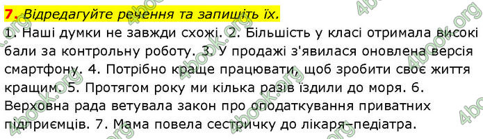 ГДЗ Українська мова 7 клас Авраменко