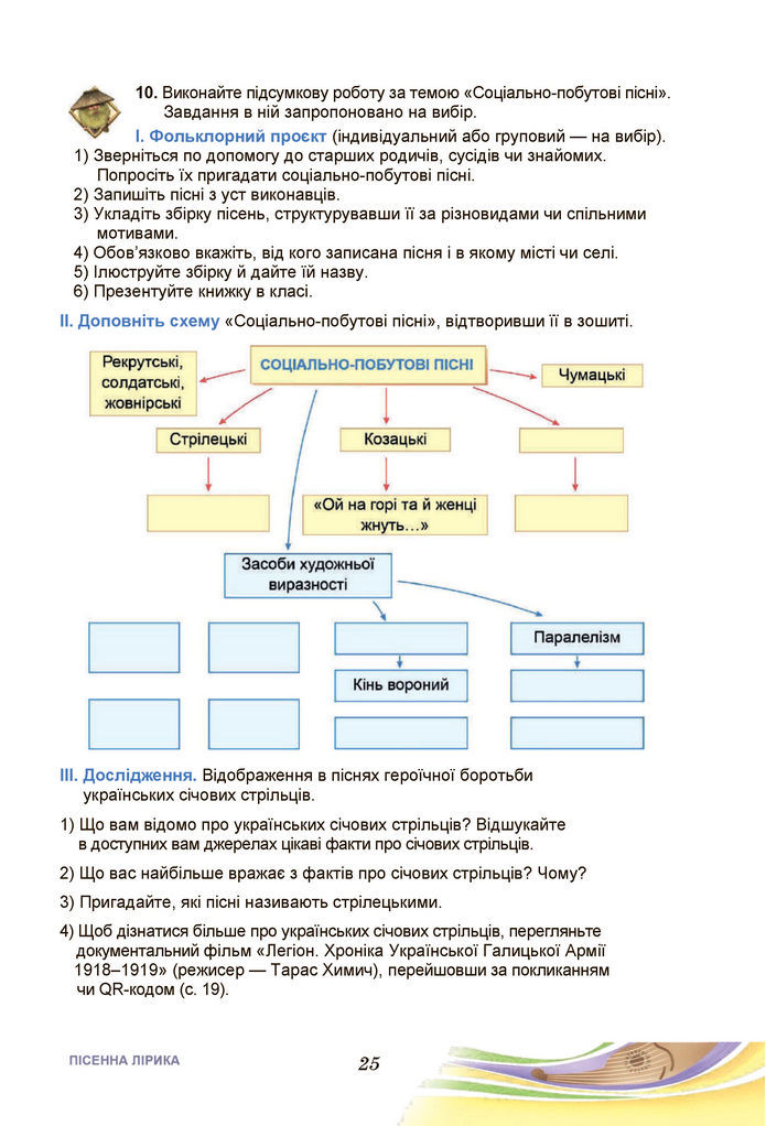 Підручник Українська література 7 клас Калинич