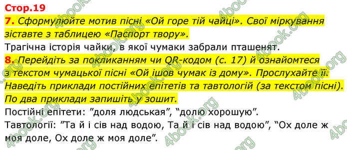 ГДЗ Українська література 7 клас Калинич