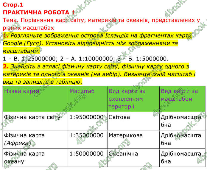 ГДЗ зошит Географія 7 клас Довгань