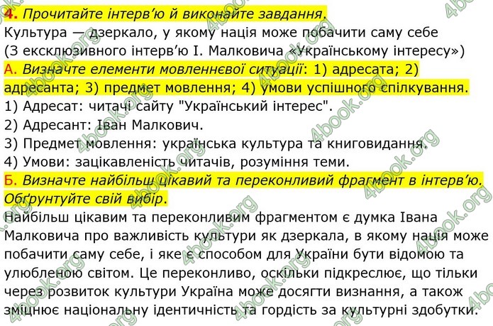 ГДЗ Українська мова 10 клас Авраменко