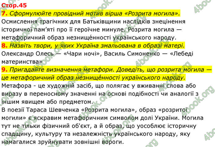 ГДЗ Українська література 7 клас Калинич