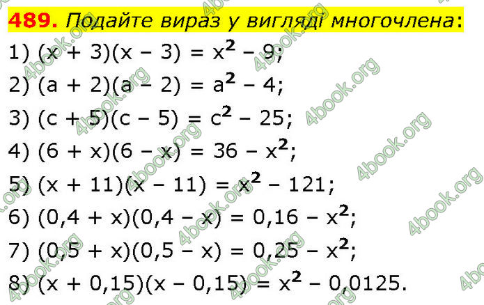 ГДЗ Алгебра 7 клас Тарасенкова (2024)