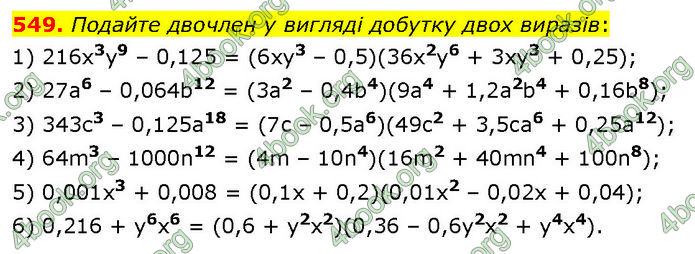 ГДЗ Алгебра 7 клас Тарасенкова (2024)