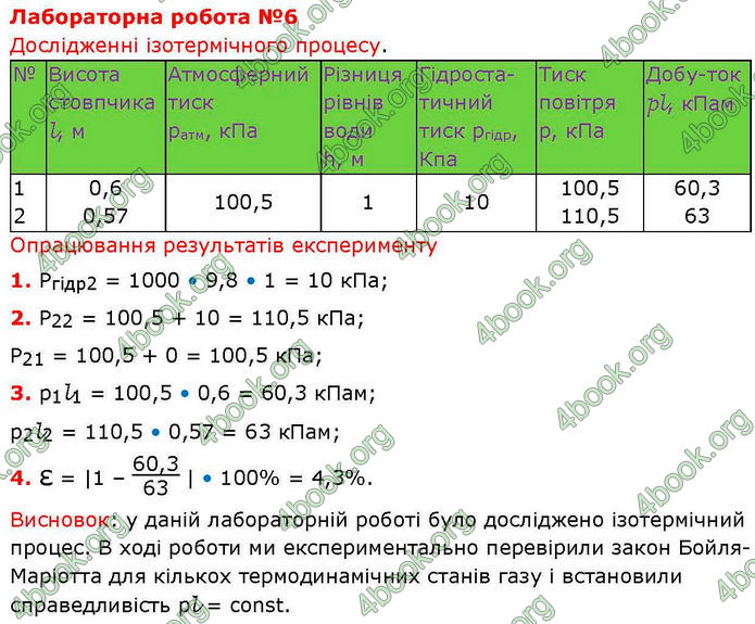 Решебник Фізика 10 клас Бар’яхтар 2018. ГДЗ