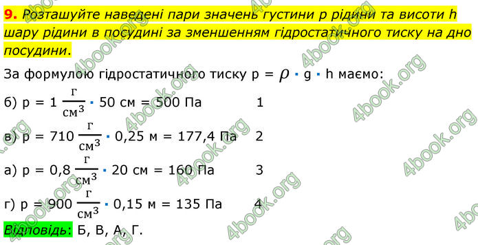 ГДЗ Фізика 7 клас Баряхтар (2024)