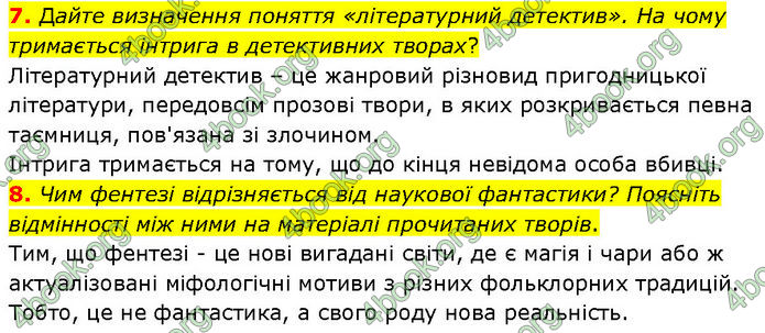 ГДЗ Зарубіжна література 7 клас Волощук