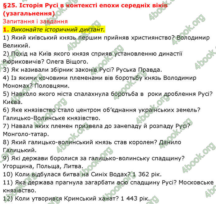 ГДЗ Історія України 7 клас Галімов