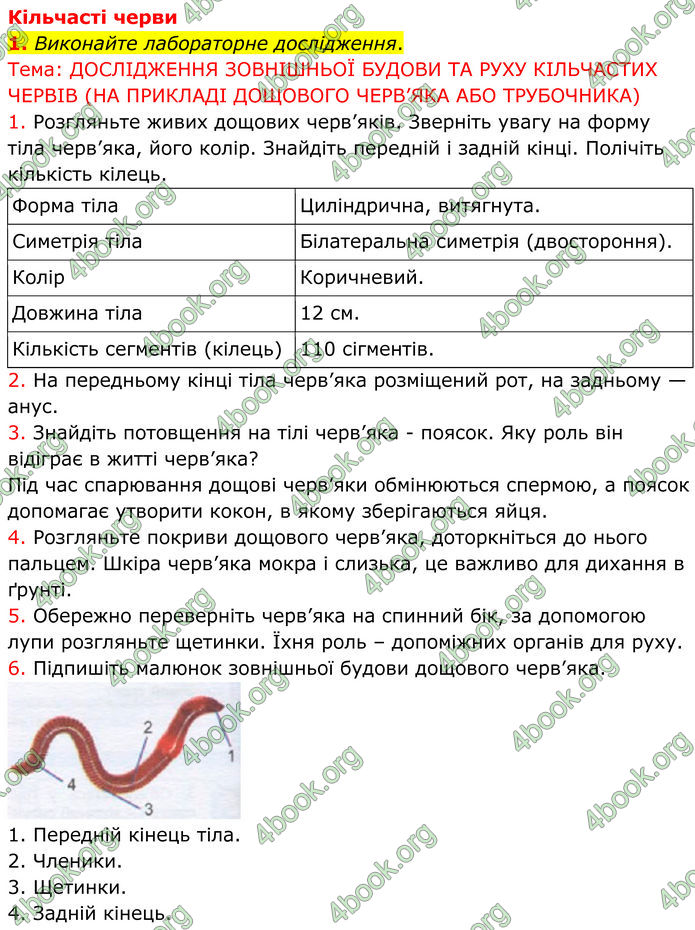 ГДЗ зошит Біологія 7 клас Кулініч