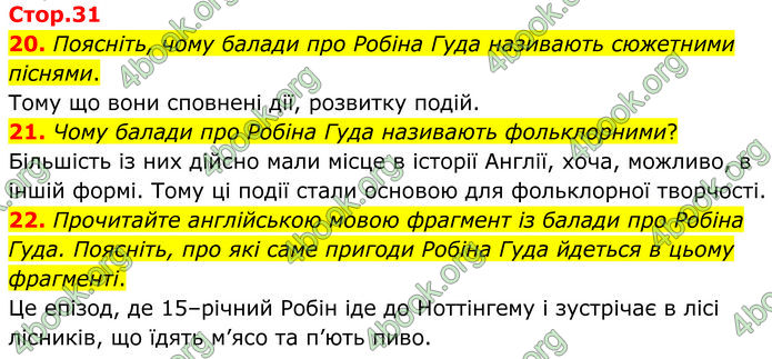 ГДЗ Зарубіжна література 7 клас Міляновська