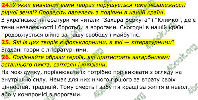 ГДЗ Зарубіжна література 7 клас Міляновська