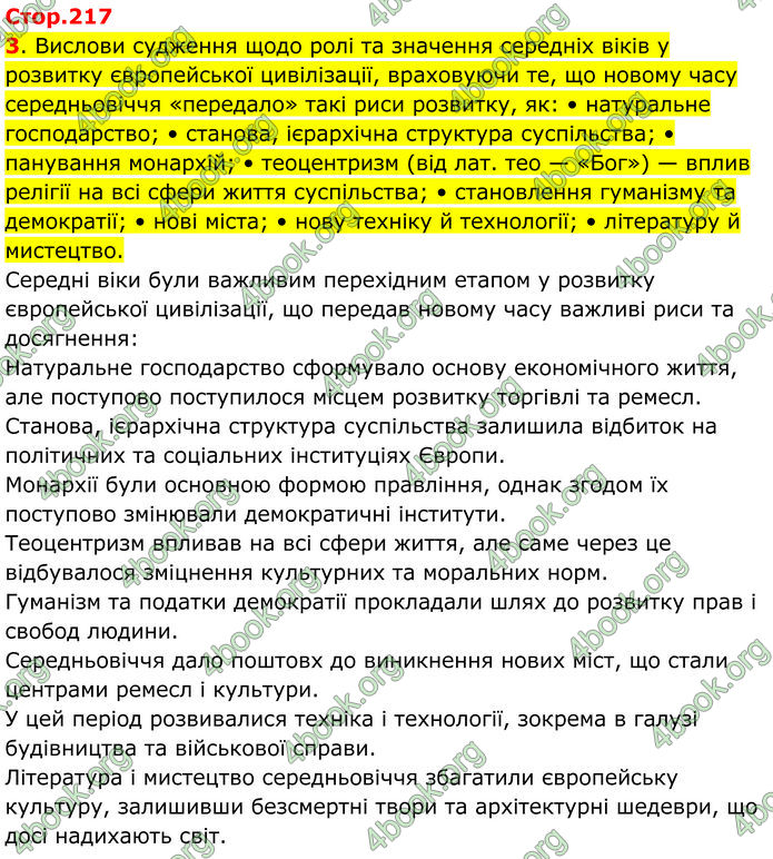 ГДЗ Всесвітня історія 7 клас Пометун