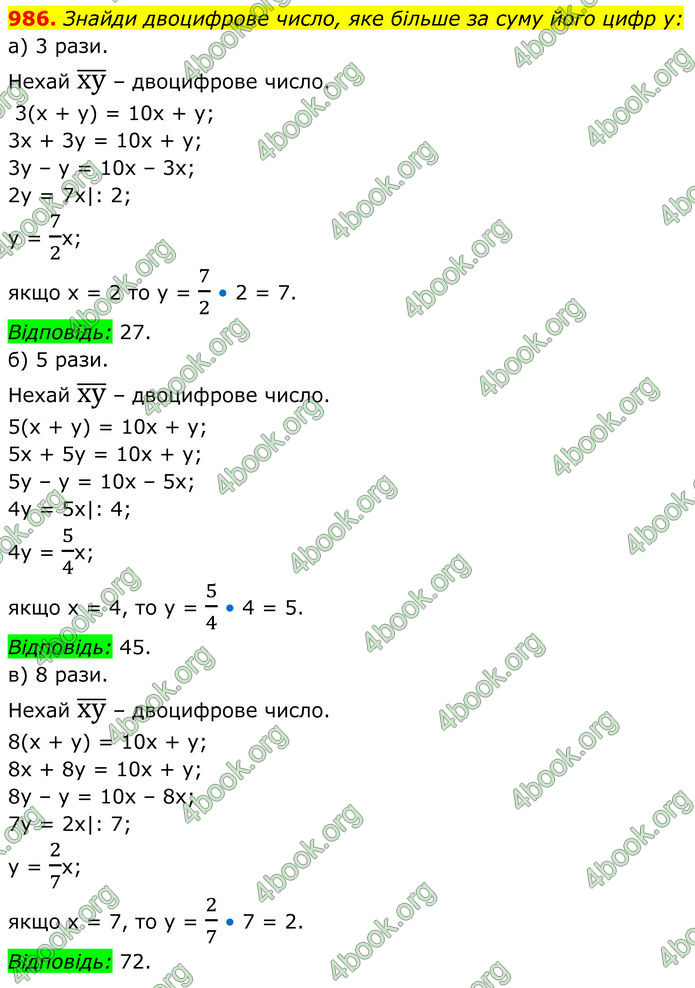 ГДЗ Алгебра 7 клас Бевз (2024)