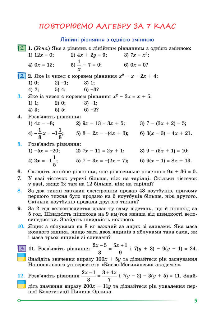 Підручник Алгебра 8 клас Істер (2025)