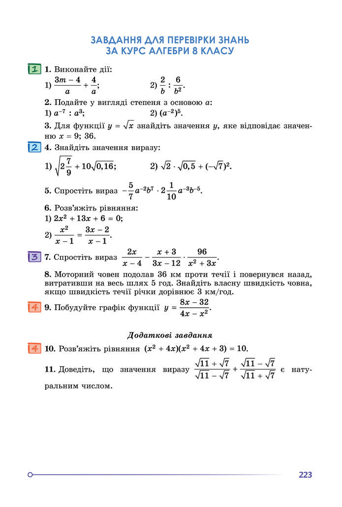 Підручник Алгебра 8 клас Істер (2025)