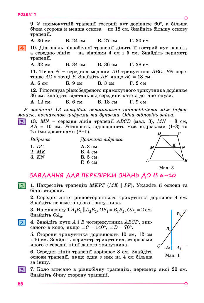 Підручник Геометрія 8 клас Істер (2025)