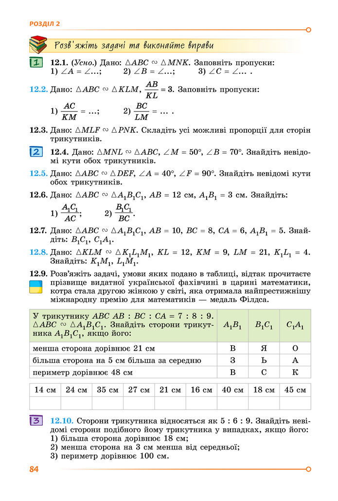 Підручник Геометрія 8 клас Істер (2025)
