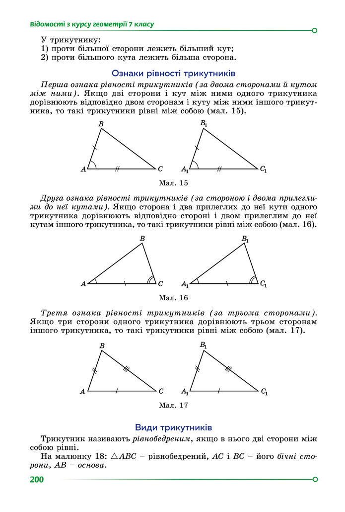 Підручник Геометрія 8 клас Істер (2025)