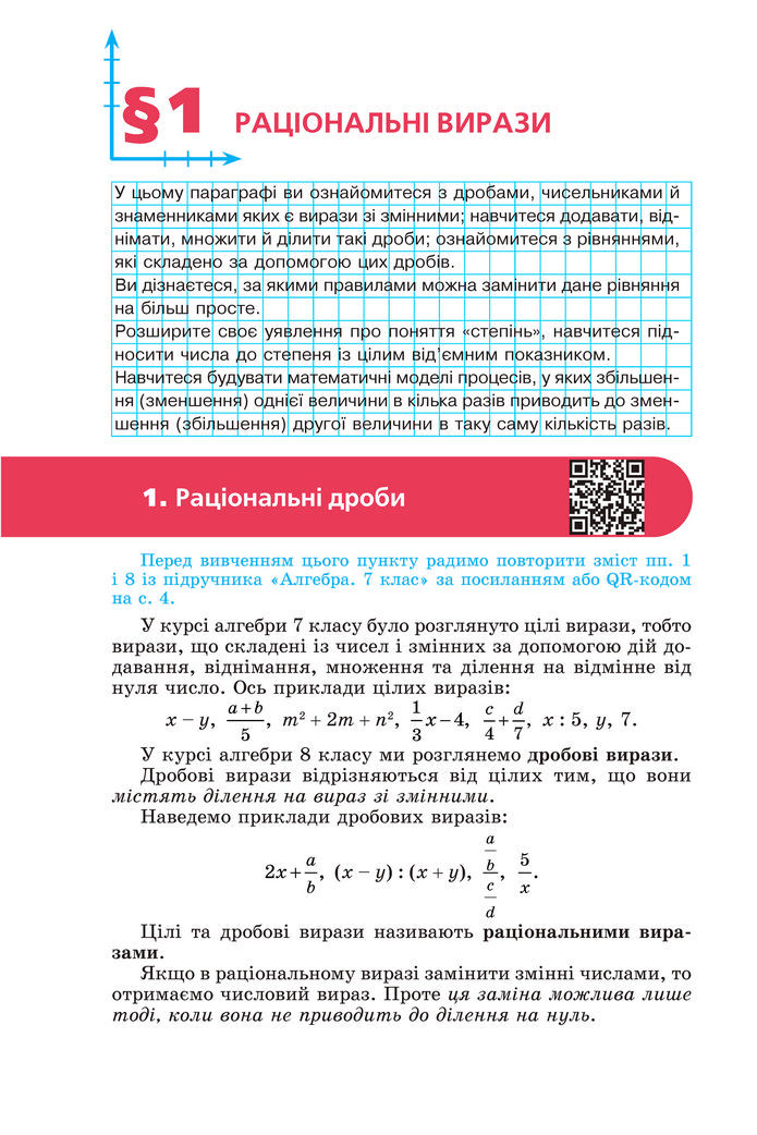 Підручник Алгебра 8 клас Мерзляк (2025)