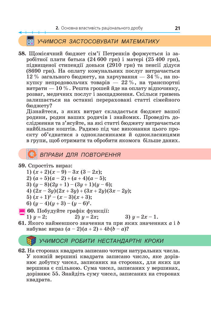 Підручник Алгебра 8 клас Мерзляк (2025)