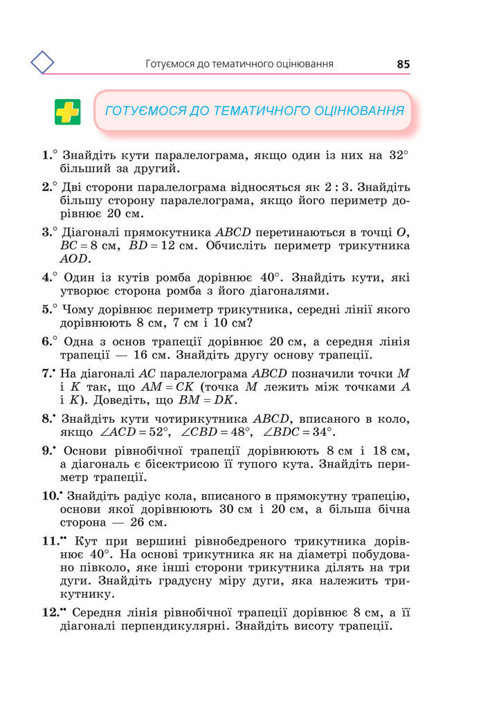 Підручник Геометрія 8 клас Мерзляк (2025)