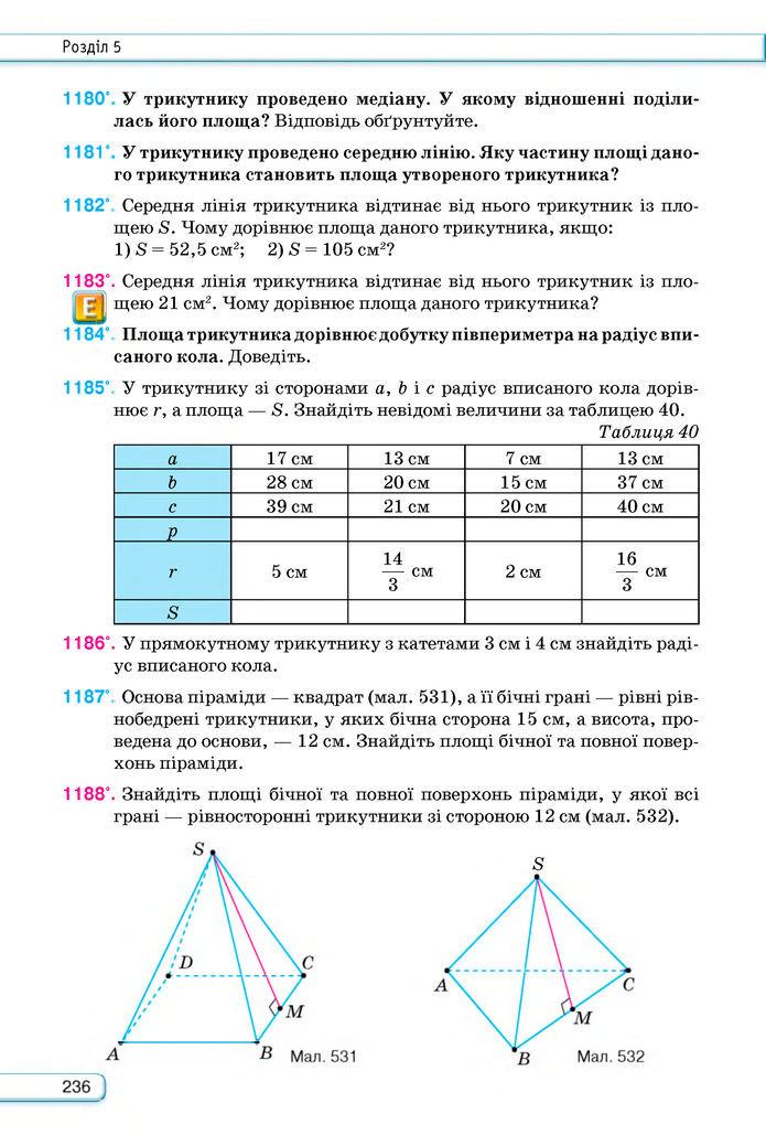 Підручник Геометрія 8 клас Бурда (2025)