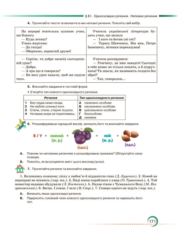 Підручник Українська мова 8 клас Авраменко (2025)