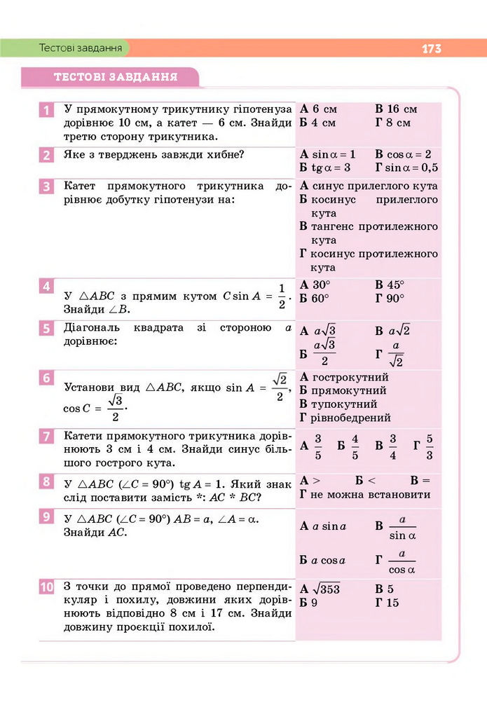 Підручник Геометрія 8 клас Бевз (2025)