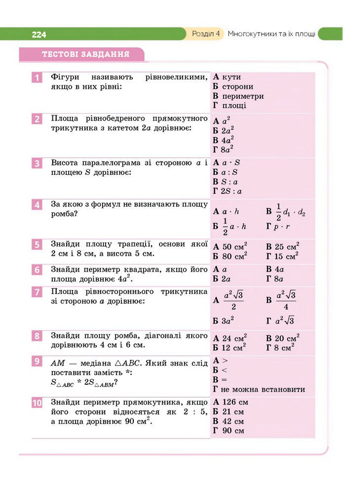 Підручник Геометрія 8 клас Бевз (2025)