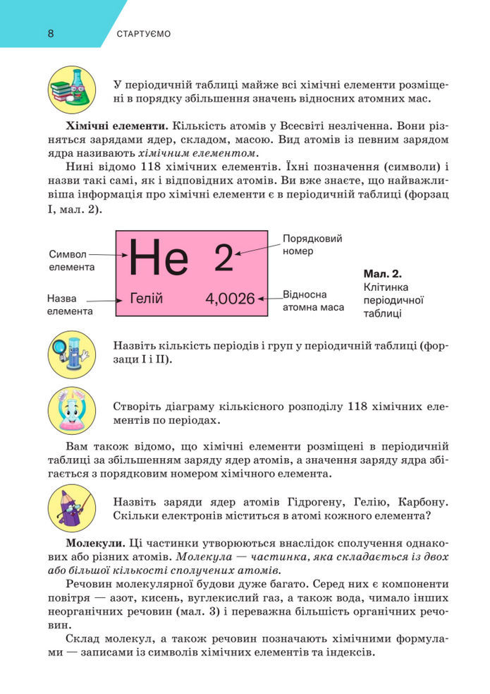 Підручник Хімія 8 клас Попель (2025)