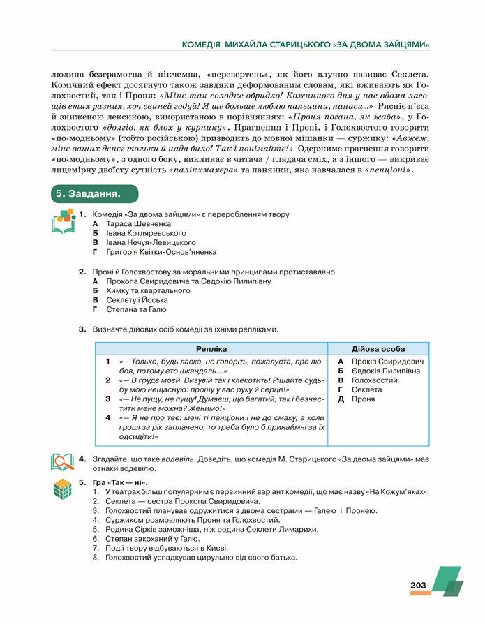 Підручник Українська література 8 клас Авраменко (2025)