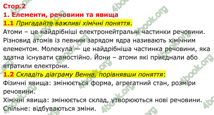 ГДЗ Зошит Хімія 8 клас Григорович (2025)