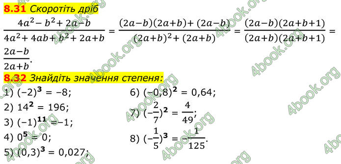 ГДЗ Алгебра 8 клас Істер (2025)
