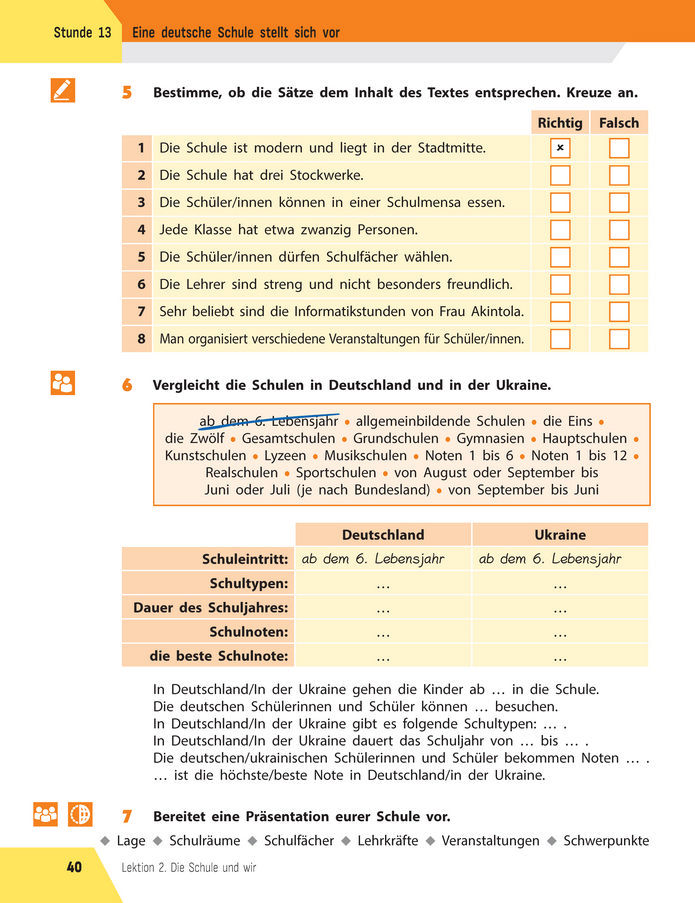 Підручник Німецька мова 8 клас Сотникова (2025) 4 рік