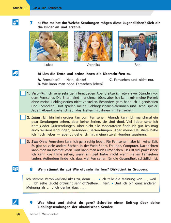 Підручник Німецька мова 8 клас Сотникова (2025) 4 рік